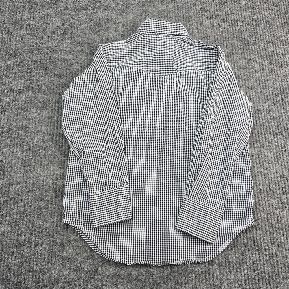 Ralph Lauren Shirt Boys 5 Blue White Plaid Button Up Preppy‎ Snap Pockets